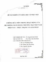 chống rửa tiền trong hoạt động của hệ thống ngân hàng thương mại việt nam hiện nay thực trạng và giải pháp