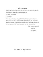 báo cáo thực tập tổng hợp tại công ty TNHH May Thùy Dung