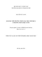 Giáo dục môi trường trong dạy học Sinh học 6 ở trường THCS