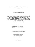 Vận dụng quy luật quan hệ sản xuất phù hợp với trình độ phát triển của lực lượng sản xuất trong việc xây dựng nền kinh tế thị trường định hướng xã hội chủ nghĩa ở Việt Nam