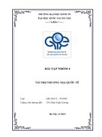 Tiểu luận môn ngân hàng quốc tế tài trợ thương mại quốc tế 