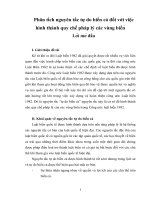 Phân tích nguyên tắc tự do biển cả đối với việc hình thành quy chế pháp lý các vùng biển