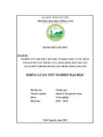 Nghiên cứu tri thức bản địa về khai thác và sử dụng tài nguyên cây thuốc của cộng đồng dân tộc Tày tại xã Hữu Khánh, huyện Lộc Bình, tỉnh Lạng Sơn