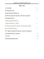 Phân tích nguyên tắc tập trung – dân chủ trong quản lý hành chính nhà nước