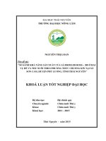 So sánh khả năng sản xuất của gà broiler Ross – 308 ở hai vụ Hè và Thu nuôi theo phương thức chuồng kín tại xã Sơn Cẩm, huyện Phú Lương, tỉnh Thái Nguyên