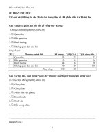 Kết quả xử lý thông tin cho 20 câu hỏi trong tổng số 100 phiếu điều tra Xã hội học