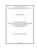 Vấn đề phát triển nguồn nhân lực nữ chất lượng cao trong quá trình công nghiệp hoá, hiện đại hoá ở Thanh Hoá hiện nay