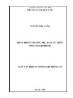 PHÁT TRIỂN THƯƠNG mại điện tử TRÊN nền TẢNG DI ĐỘNG 