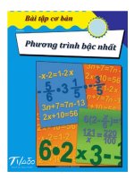 BÀI tập cơ bản về PHƯƠNG TRÌNH bậc NHẤT