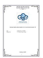 Tiểu luận rủi ro trong hoạt động của ngân hàng quốc tế 