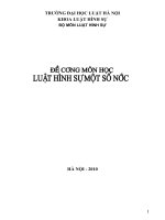 luật hình sự một số nước