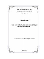 Tóm tắt luận văn thạc sĩ SINH câu MIÊU tả CHO HÌNH ẢNH sử DỤNG mô HÌNH NGÔN NGỮ 
