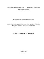 Quản trị rủi ro tín dụng tại Agribank Chi nhánh tỉnh Yên Bái 2015