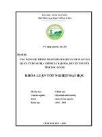 Ứng dụng hệ thống phần mềm Famis và ViLIS 1.0 vào quản lý hồ sơ địa chính xã Đại Hóa- huyện Tân Yên- tỉnh Bắc Giang