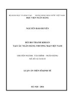 Rủi ro thanh khoản tại các ngân hàng thương mại Việt Nam