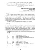 MÔ HÌNH ĐỘNG học lái và PHƯƠNG PHÁP điều KHIỂN kết hợp TRÊN XE tự HÀNH 