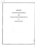 Hàn Quốc. Hiệp định tương trợ tư pháp về hình sự