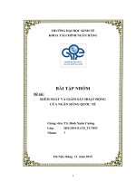 Tiểu luận môn ngân hàng quốc tế kiểm soát và giám sát hoạt động của ngân hàng quốc tế 