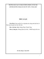 Tiểu luận tình huống giải quyết hồ sơ cấp phép xây dựng trên địa bàn xã phù linh, huyện sóc sơn, hà nội 