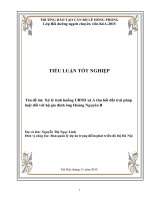 Tiểu luận xử lý tình huống UBND xã a thu hồi đất trái pháp luật đối với hộ gia đình ông hoàng nguyên b