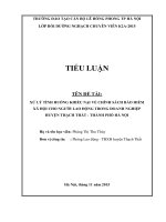 Tiểu luận xử lý tình huống khiếu nại về chính sách bảo hiểm xã hội cho người lao động trong doanh nghiệp