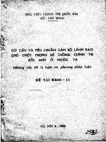 Cơ cấu và tiêu chuẩn cán bộ lãnh đạo chủ chốt trong hệ thống chính trị đổi mới ở nước ta