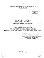 Các trào lưu CNXH ngoài chủ nghĩa mac lenin trọng tâm là trào lưu xã hội dân chủ