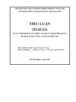 Tiểu luận xử lý tình huống khiếu nại quyết định phê duyệt kế hoạch đấu thầu tại quận đống đa