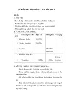 Đề thi lớp 6 học kì 2 môn thể dục đề số 4