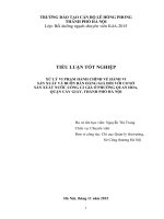 Tiểu luận xử lý vi phạm hành chính về hành vi sản xuất và buôn bán hàng giả