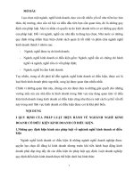 QUY ĐỊNH CỦA PHÁP LUẬT HIỆN HÀNH VỀ NGHÀNH NGHỀ KINH DOANH CÓ ĐIỀU KIỆN KINH DOANH CÓ ĐIỀU KIỆN