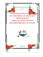 CHUYÊN ĐỀ GIÁO DỤC  ĐÀO TẠO  SƯU TẦM NHỮNG CÂY THUỐC QUÝ  NHỮNG BÍ QUYẾT  NHỮNG BÀI THUỐC DÂN GIAN  CHỮA BỆNH HIỆU QUẢ VÀ AN TOÀN
