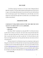 KHÁI QUÁT VỀ HOẠT ĐỘNG GIÁM SÁT VIỆC THỰC HIỆN THU NGÂN SÁCH TỪ CÁC KHOẢN TIỀN VAY CỦA CHÍNH PHỦ