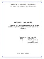 Tiểu luận xử lý tình huống khiếu nại về việc thu phí kiểm dịch, kiểm soát giết mổ trong lĩnh vực thú y trên địa bàn huyện chương mỹ