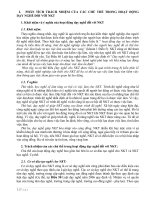 PHÂN TÍCH TRÁCH NHIỆM CỦA CÁC CHỦ THỂ TRONG HOẠT ĐỘNGDẠY NGHỀ ĐỐI VỚI NKT