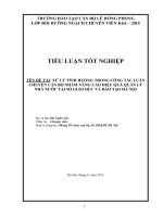 Tiểu luận xử lý một tình huống trong công tác luân chuyển cán bộ để nâng cao hiệu quả quản lý nhà nước tại sở giáo dục và đào tạo hà nội