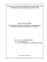 Tiểu luận xử lý tình huống xử lý hành vi vi phạm pháp luật về đê điều trên địa bàn xã đông dư, huyện gia lâm