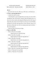 Đề thi lớp 6 học kì 2 môn thể dục đề số 7