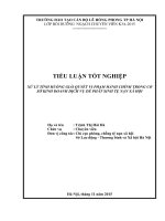 Tiểu luận xử lý vi phạm hành chính trong cơ sở kinh doanh dịch vụ dễ phát sinh tệ nạn xã hội