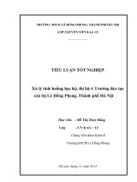 Tiểu luận xử lý tình huống học hộ, thi hộ ở trường đào tạo cán bộ lê hồng phong, thành phố hà nội