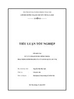 Tiểu luận tình huống xử lý vi phạm hành chính trong hoạt động kinh doanh của cửa hàng quần áo VTQ 