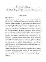 Thực trạng và giải pháp xuất khẩu lao động của Việt Nam sang thị trường Malaysia