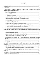 Tìm hiểu việc thực thi pháp luật về phân chia nguồn thungân sách cấp chính quyền địa phương trên địa bàn Hà Nội và đưa ra những nhận xét pháp lý