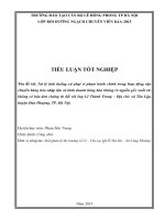 Tiểu luận tình huống xử lý tình huống xử phạt vi phạm hành chính trong hoạt động vận chuyển hàng hóa nhập lậu và kinh doanh hàng hóa không rõ nguồn gốc xuất xứ, không có hóa đơn chứng từ đối với ông lê thành trung 