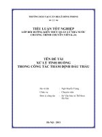 Tiểu luận xử lý tình huống trong công tác thẩm định đấu thầu