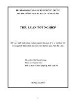 Tiểu luận xử lý tình huống vi phạm nguyên tắc quản lý và kỷ luật làm việc trong quản lý hành chính nhà nước trên địa bàn quận nam từ liêm