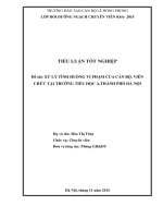 Tiểu luận tình huống ngạch chuyên viên xử lý tình huống vi phạm của nhân viên y tế tại trường tiểu học a, thành phố hà nội