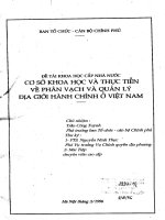 Cơ sở khoa học và thực tiễn về phân vạch và quản lý địa giới hành chính ở việt nam