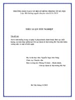 Tiểu luận tình huống xử lý tình huống trong xử phạt vi phạm hành chính thuộc lĩnh vực chất lượng, an toàn thực phẩm tại chi cục quản lý thị trường hà nội, khó khăn vướng mắc và một số kiến nghị 