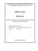 GIẢI QUYẾT TÌNH HUỐNG VỀ THỰC HIỆN CHÍNH SÁCH ƯU ĐÃI NGƯỜI CÓ CÔNG VỚI CÁCH MẠNG